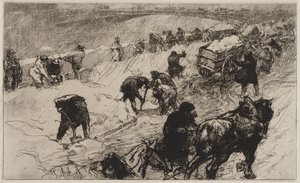 雪合戦：フラワーキー 作： Auguste Louis Lepère