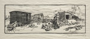 The Carriage House (Le wagon-logement) 作： Auguste Louis Lepère