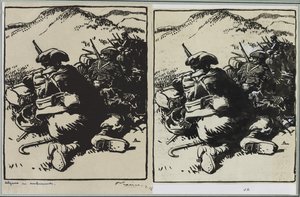 待ち伏せ中のアルプス 作： Auguste Louis Lepère