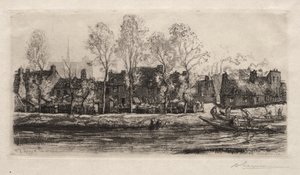 アミアン、ソンムのほとり 作： Auguste Louis Lepère