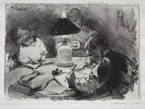 ランプの周り 作： Auguste Louis Lepère