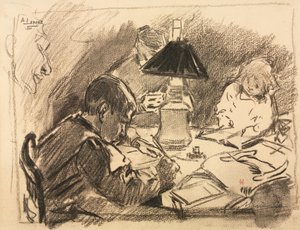 ランプ周辺、1888年。 作： Auguste Louis Lepère