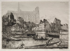 野菜-アミアンの到着、1907年。 作： Auguste Louis Lepère