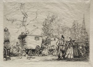 サンジャンドモンフェアで、1906年。 作： Auguste Louis Lepère