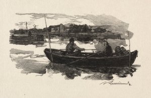 セーヌ川の端。 作： Auguste Louis Lepère