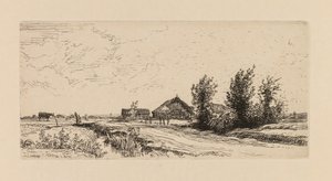 AugusteLepère：小さな牛飼い。 作： Auguste Louis Lepère