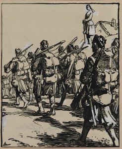 国境の戦い: イギリス兵のグループ