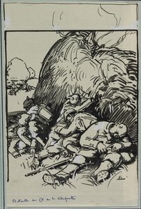 コルデラチプロットの戦い、1914年。 作： Auguste Louis Lepère