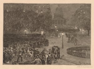 ボワデュモンド：1882年のカルチエラタンの問題 作： Auguste Louis Lepère
