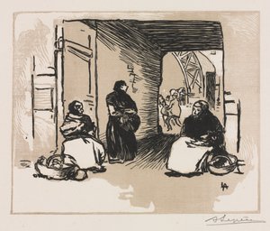 パン売り、1889。 作： Auguste Louis Lepère