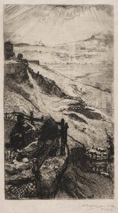 1898年、パリ近郊のキャリアデリック。 作： Auguste Louis Lepère