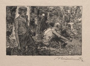 すずらん狩り 作： Auguste Louis Lepère