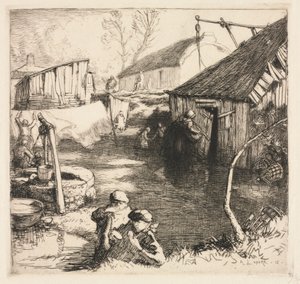 フィッシャーマンズクォーターセントジャンドモン、1915年。 作： Auguste Louis Lepère