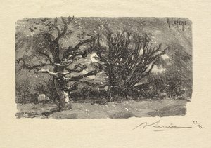 Fontainebleau Forest: Au dormoir de Lantara (ラ・フォーレ・ド・フォンテーヌブロー: Au dormoir de Lantara) 作： Auguste Louis Lepère