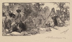 フォンテーヌブローの森：石炭人 作： Auguste Louis Lepère