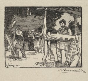 Fontainebleau Forest：スラットの製造業者Fontainebleau Forest：スラットの製造業者、189 作： Auguste Louis Lepère