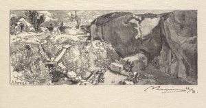 フォンテーヌブローの森：砂岩採石場 作： Auguste Louis Lepère