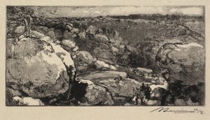 フォンテーヌブローの森：ロングロシェのシルク 作： Auguste Louis Lepère