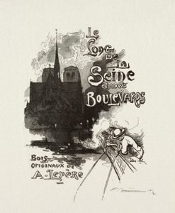 口絵：セーヌ川と大通り沿い。 作： Auguste Louis Lepère