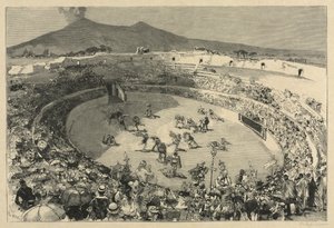 イタリア。 ポンペイの祭典、剣闘士のサーカス 作： Auguste Louis Lepère