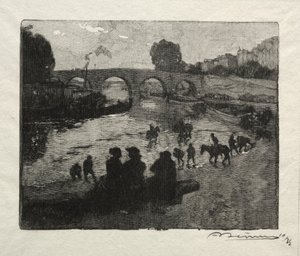ポンマリー酒飲み。 作： Auguste Louis Lepère