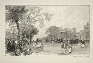 シャンゼリゼ通り。 作： Auguste Louis Lepère