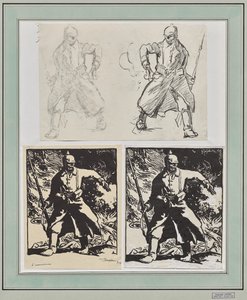 火のセット 作： Auguste Louis Lepère