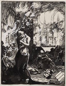 ルーヴァン・ファイア 作： Auguste Louis Lepère