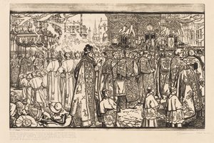 ナントのコーパスクリスティ行列、1901年。 作： Auguste Louis Lepère