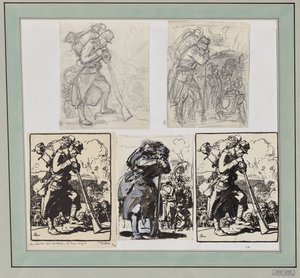 シャルルロワの後のリトリート... 作： Auguste Louis Lepère