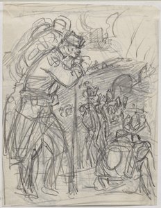 シャルルロワの後のリトリート... 作： Auguste Louis Lepère