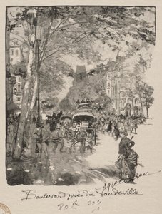 ボードビル近くの大通り。 作： Auguste Louis Lepère