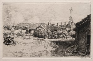 ルカルヴェール、サンジャンドモン、1909年。 作： Auguste Louis Lepère