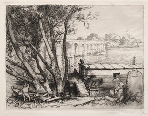 ポワシー橋 作： Auguste Louis Lepère