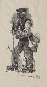 スネークテイカー、1889。 作： Auguste Louis Lepère