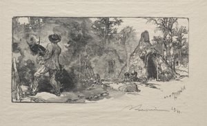 レシャルボニエール、1887年。 作： Auguste Louis Lepère