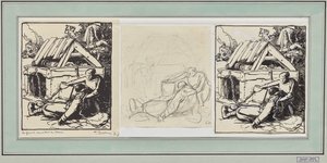 負傷者を集める女性 作： Auguste Louis Lepère