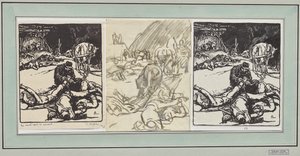 戦いの後の死者 作： Auguste Louis Lepère