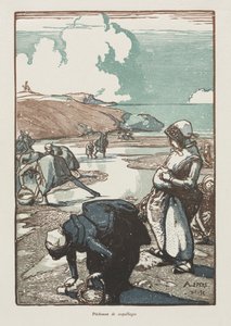 ピニオン漁師、サン・ジャン・ド・モン 作： Auguste Louis Lepère