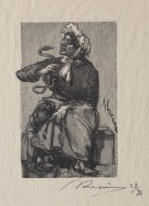 蛇の商人 作： Auguste Louis Lepère