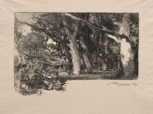 森の中の正午。 作： Auguste Louis Lepère