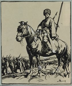 コサック将校 作： Auguste Louis Lepère