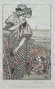 パリアルマナック、1897年：1897年秋。 作： Auguste Louis Lepère