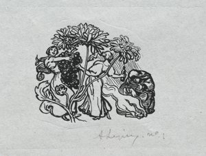 パリアルマナック、1897年：テールピース、1897年秋。 作： Auguste Louis Lepère