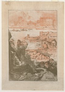 [波止場の農民、パリ] 作： Auguste Louis Lepère