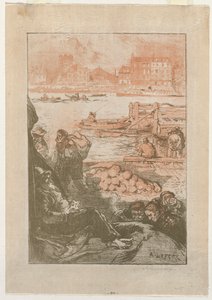 [ドックの農民、パリ]。 作： Auguste Louis Lepère