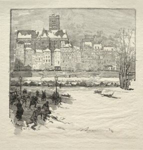 市庁舎の岸壁。 作： Auguste Louis Lepère