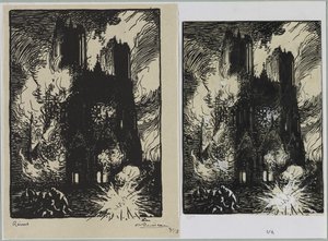 ランス、1914年。 作： Auguste Louis Lepère