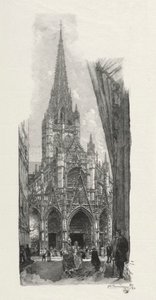 ルーアンイラストレイテッド：セントマクロン教会、1896年。 作： Auguste Louis Lepère