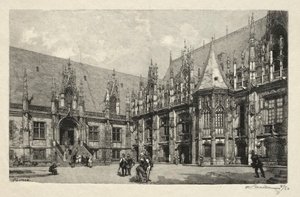 ルーアンイラストレイテッド：正義の宮殿、1896年。 作： Auguste Louis Lepère